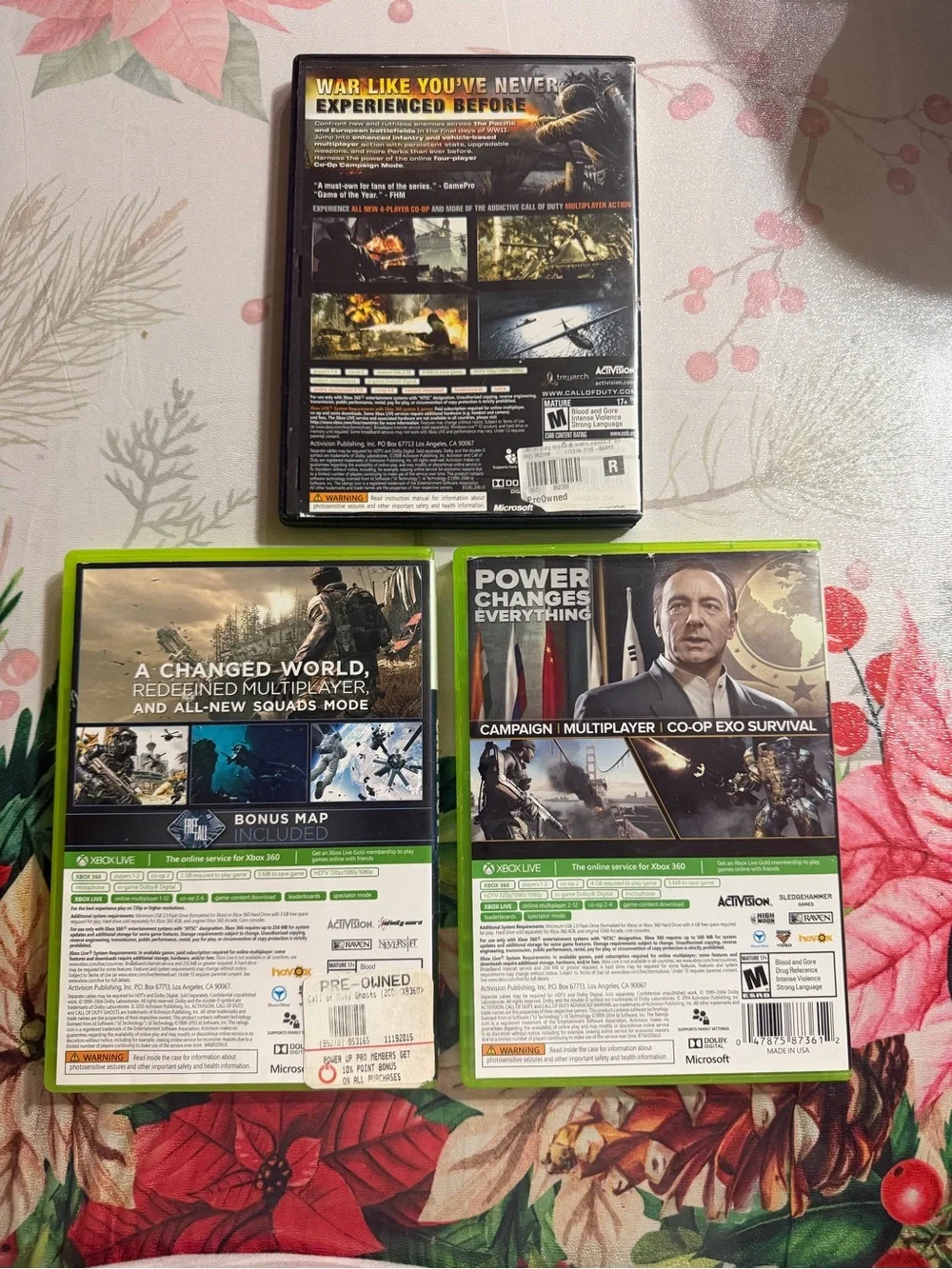 Call of Duty Xbox 360 Game Bundle - Black & White Covers